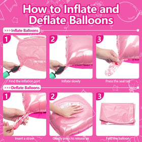 NISOCY square foil balloon wall assembly for quick setup.