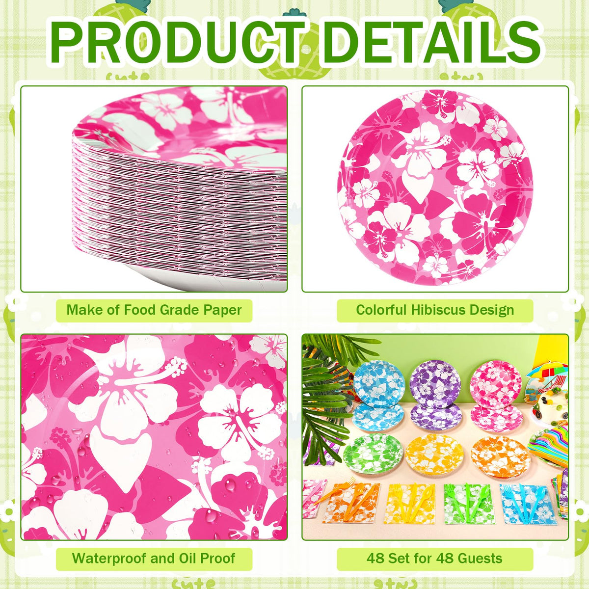 Ninitial hibiscus plastic knives providing smooth utensils for tropical gatherings