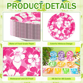 Ninitial hibiscus plastic knives providing smooth utensils for tropical gatherings