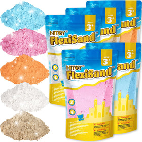 NiToy FlexiSand 11lbs packaging shows color variety for creative sensory play.