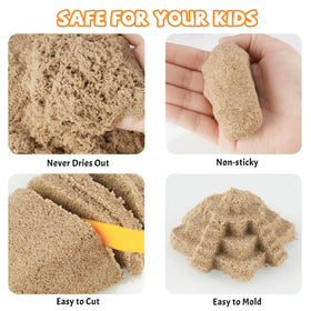 NiToy FlexiSand close-up shows moldable texture ideal for shaping.