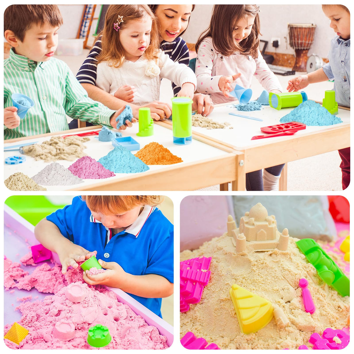 NiToy FlexiSand safe, non-toxic composition supports worry-free play.