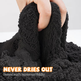 NiToy FlexiSand sticks to itself demonstration to reduce mess