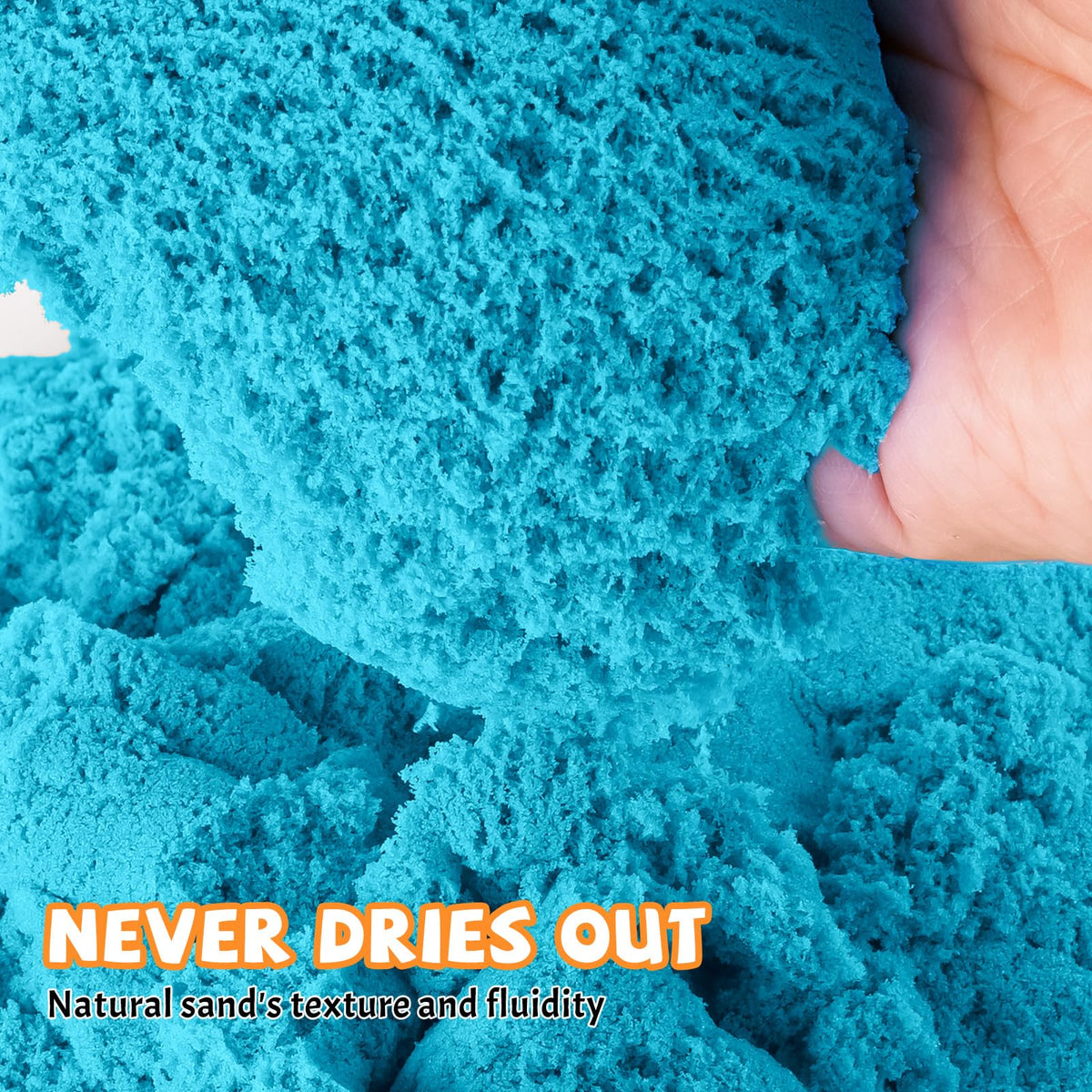 NiToy FlexiSand yellow sand bright hue promotes focus during calm play.