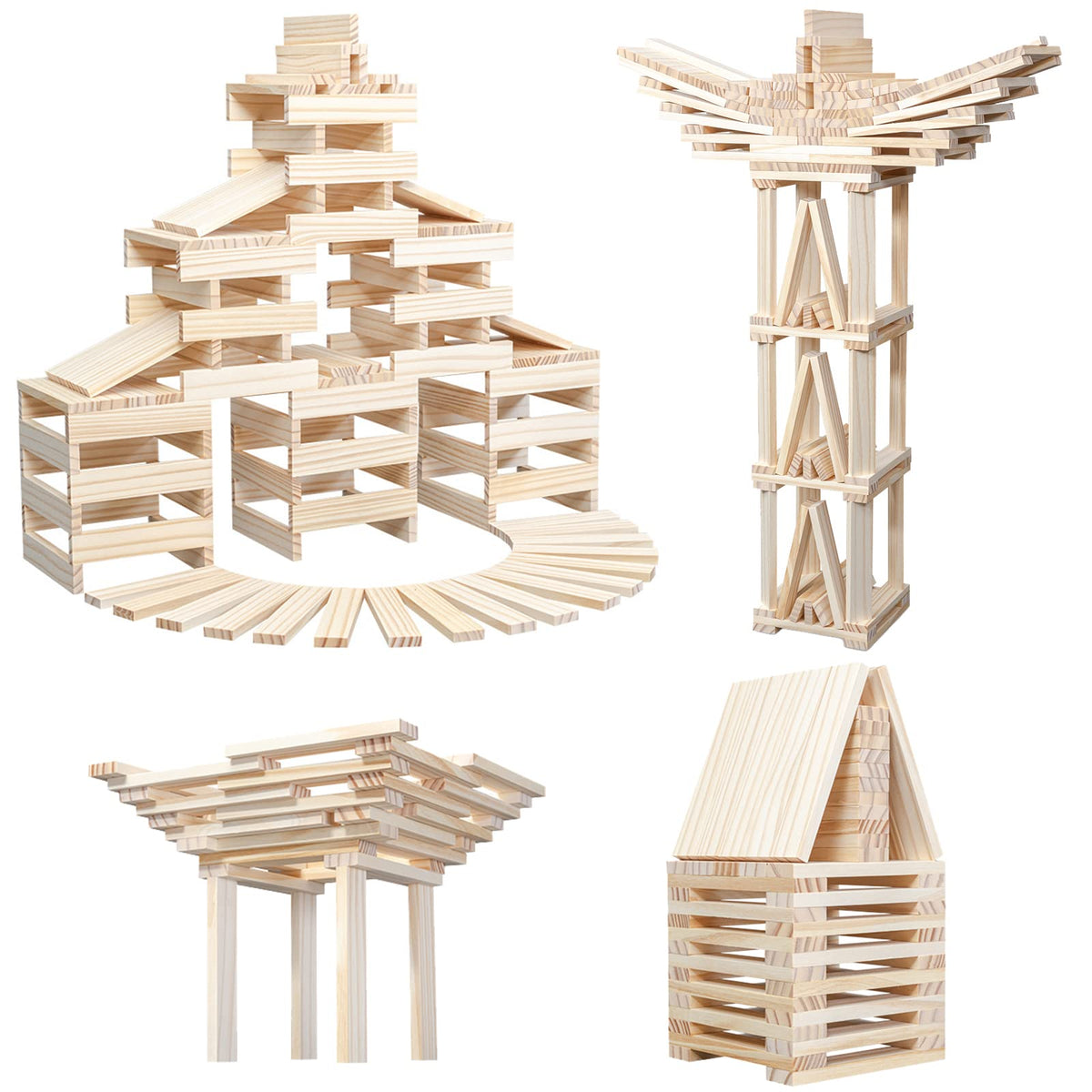 NiToy pine wood blocks emphasize safe, burr-free surfaces for little hands.