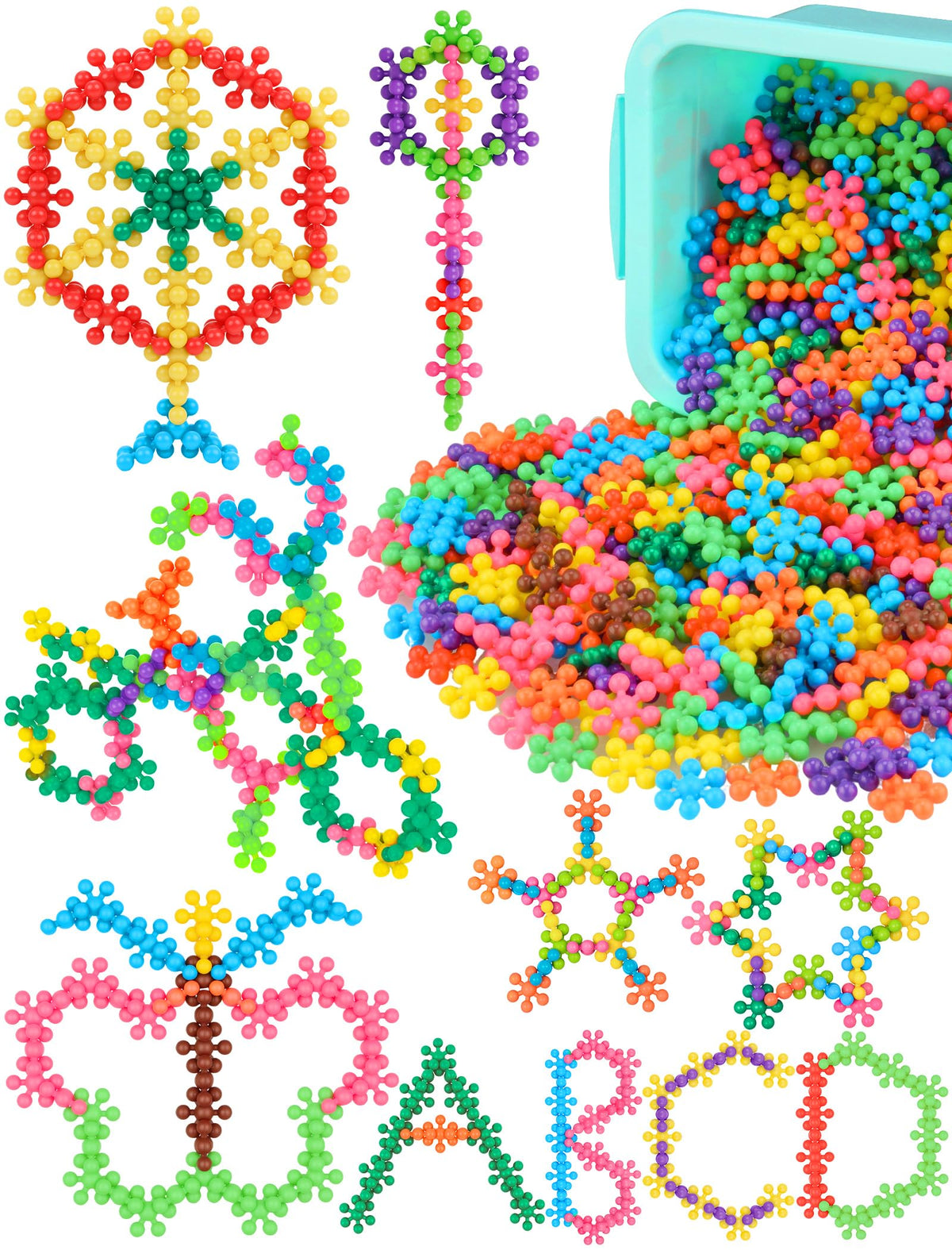NiToy Rainbow Blocks 600pcs set: vibrant bricks for open-ended construction and creative exploration.