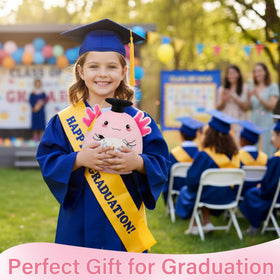 NIUBEHOHO axolotl closeup cap tassel showing vibrant details for photo-worthy keepsake