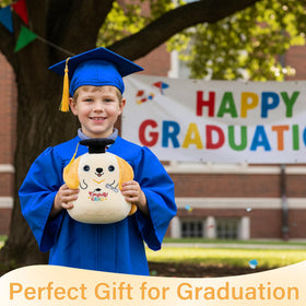 NIUBEHOHO graduation dog plush embroidery congratulates grads for gift-worthy moments
