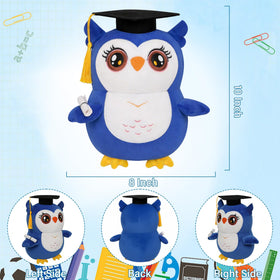 NIUBEHOHO graduation owl plush as a desk buddy for study reminders