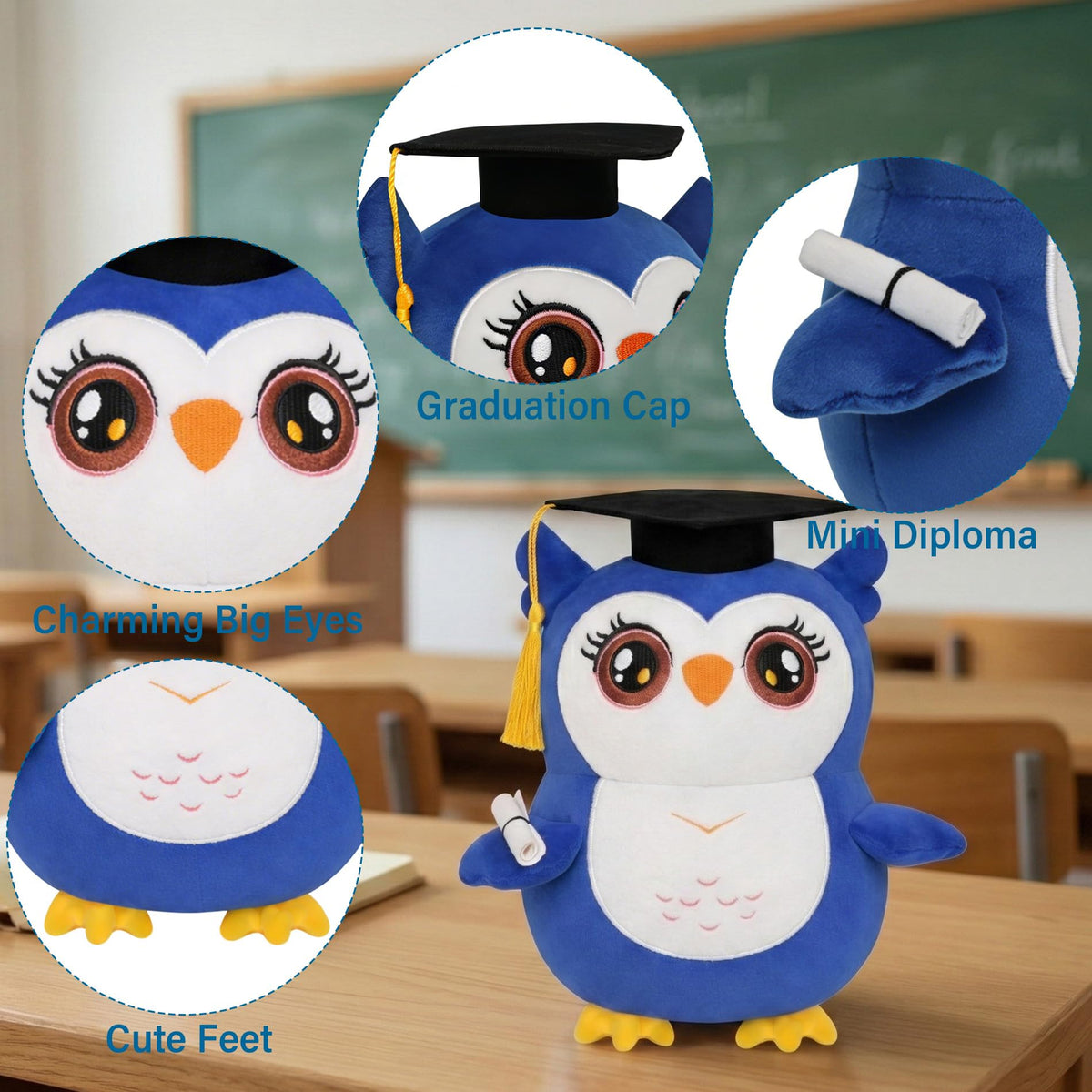NIUBEHOHO graduation toy doubles as bedtime companion and photo prop