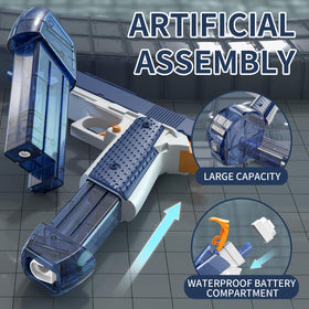 NIUBI water gun battery compartment keeping electronics protected during play.