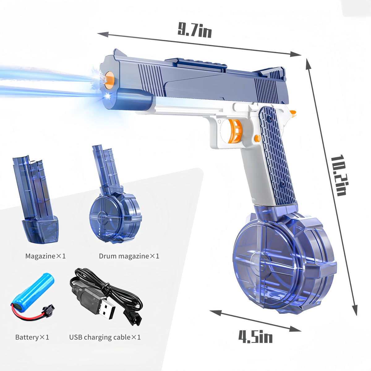 NIUBI water gun with large-capacity tank for extended playtime at the beach.