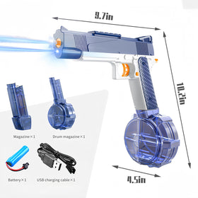 NIUBI water gun with large-capacity tank for extended playtime at the beach.