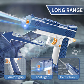 NIUBI electric water gun showing the simple one-button design for quick spray.