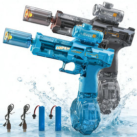 NIUBI electric water gun pair ready for pool battles with high capacity.