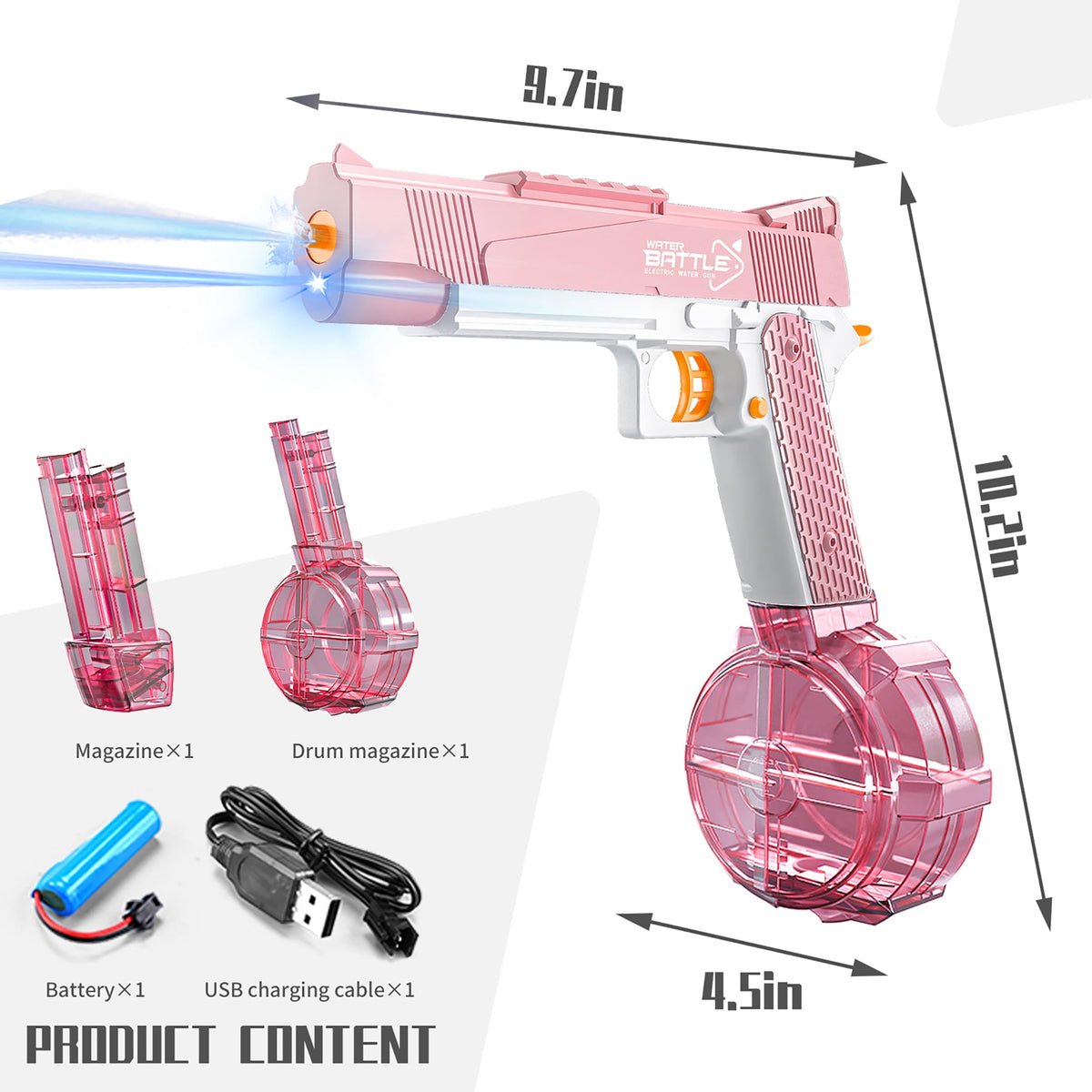 NIUBI water gun in action at pool or beach for active cooling fun.