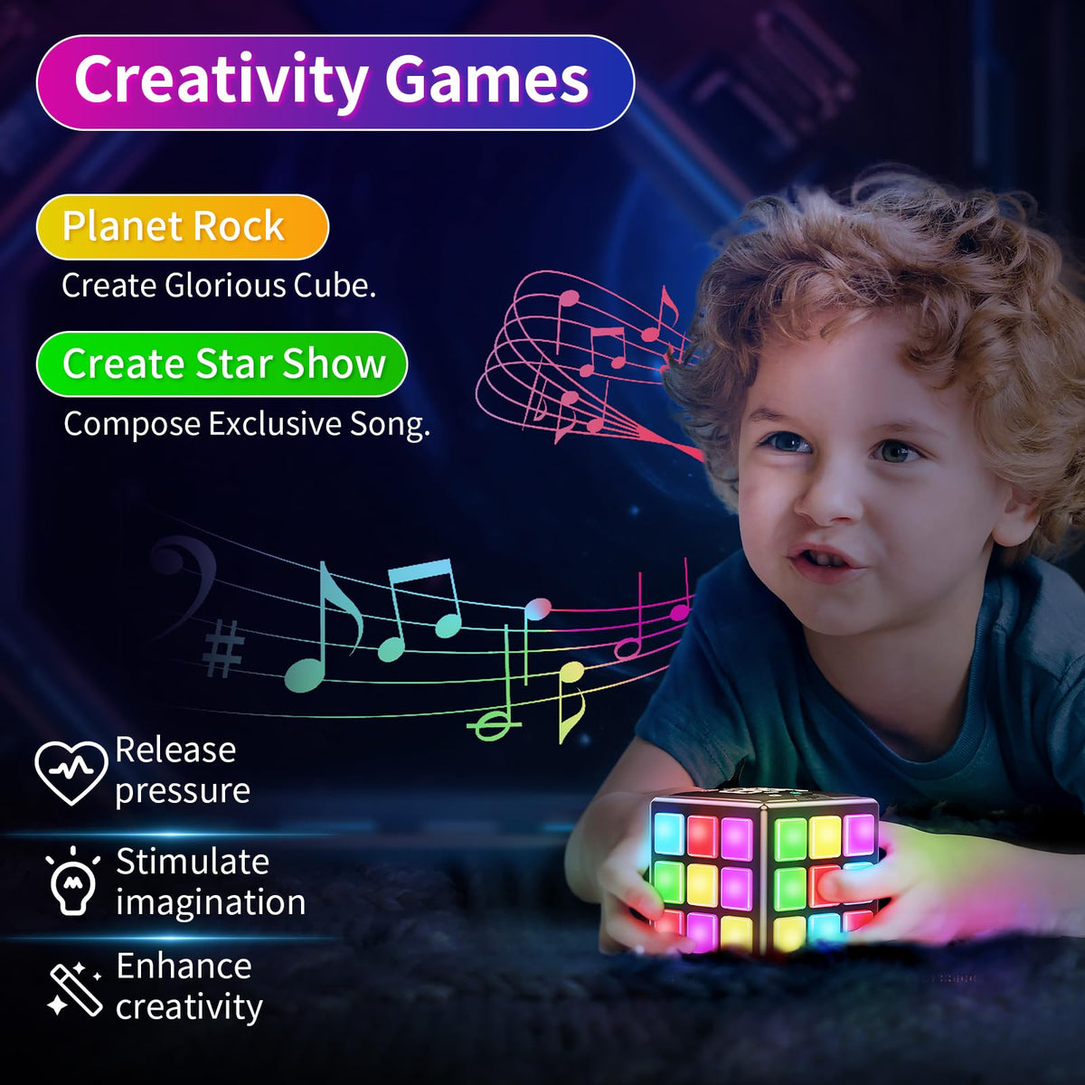 Niufunmal USB charging cable included with rechargeable puzzle cube