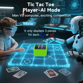 Niufuntek tic-tac-toe box screen, handheld console for 1-4 players on the go.