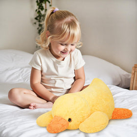 Niuniu Daddy 20 weighted duck side view highlighting plush size