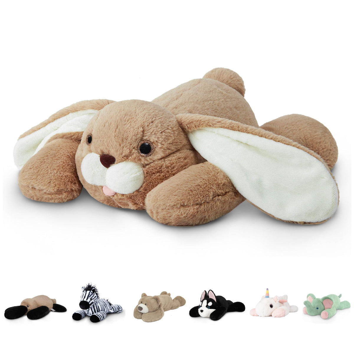 Niuniu Daddy bunny weighted stuffed animal 20-inch for comforting hugs and cozy play.