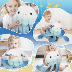 Niuniu Daddy giant jellyfish plush enhances cozy home decor.