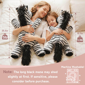 Niuniu Daddy giant soft body pillow zebra plush for cozy lounging.