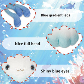 Niuniu Daddy jellyfish plush uses non-toxic materials and safety eyes.