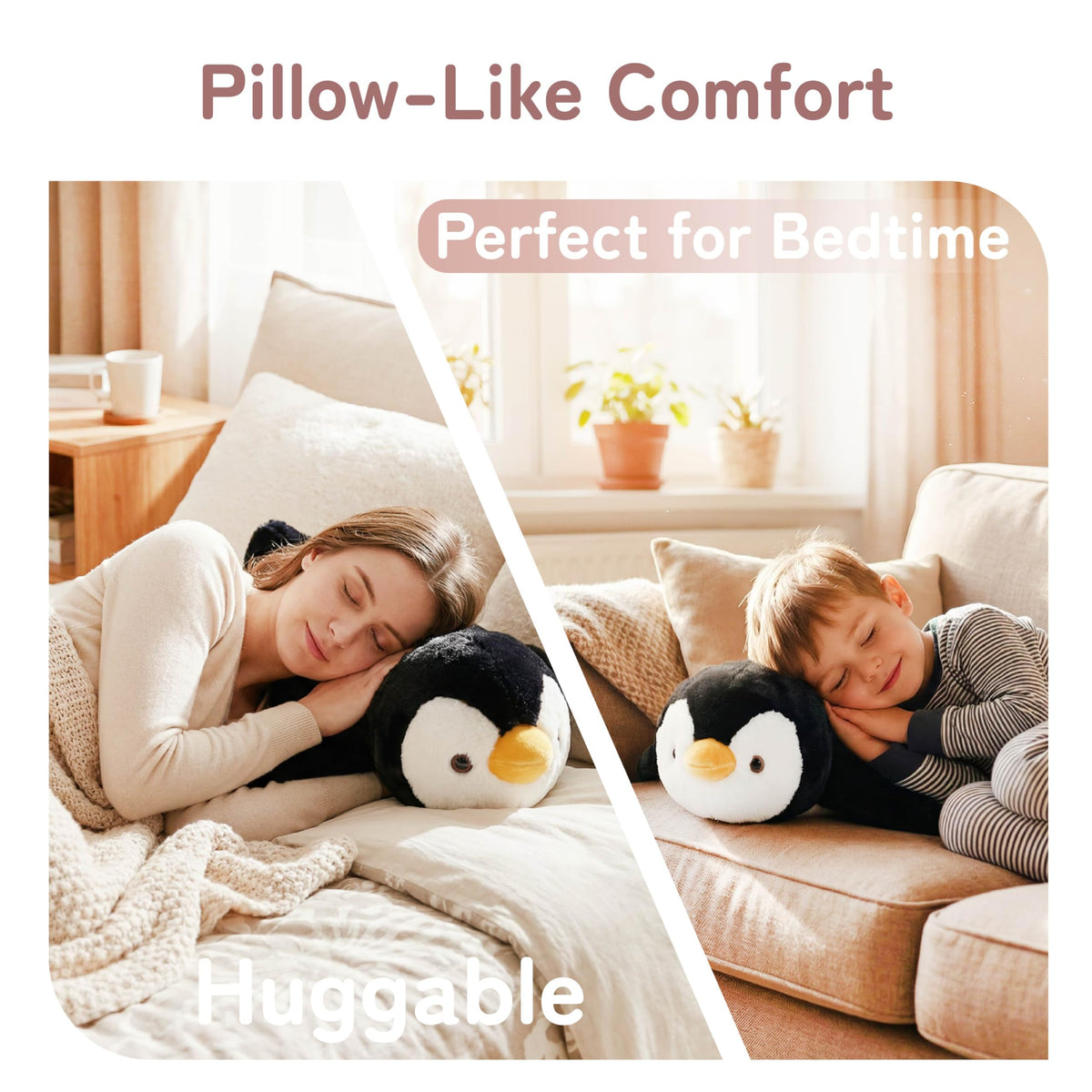 Niuniu Daddy Penguin weighted plush machine washable for easy cleaning