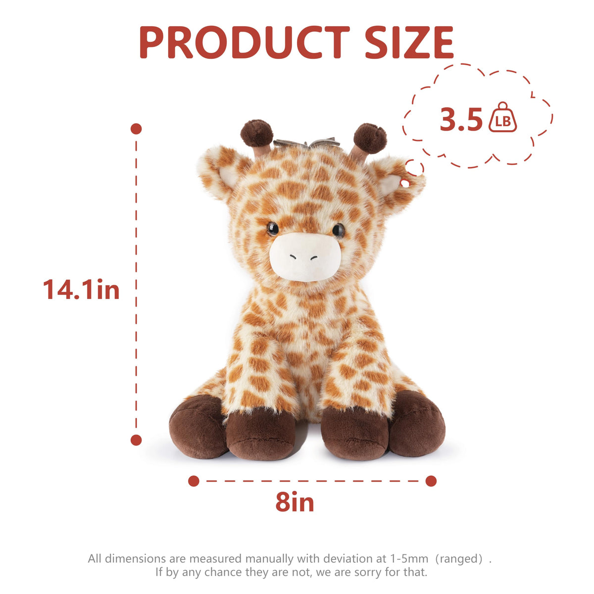Niuniu Daddy soft mink fabric giraffe plush for cozy hugs