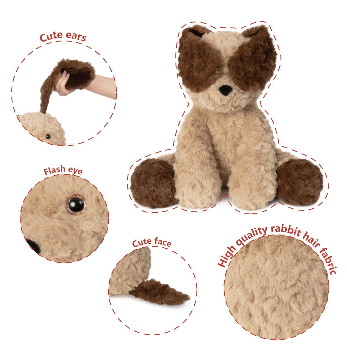 Niuniu Daddy weighted dog's beads close-up showing calming weight for hugs.