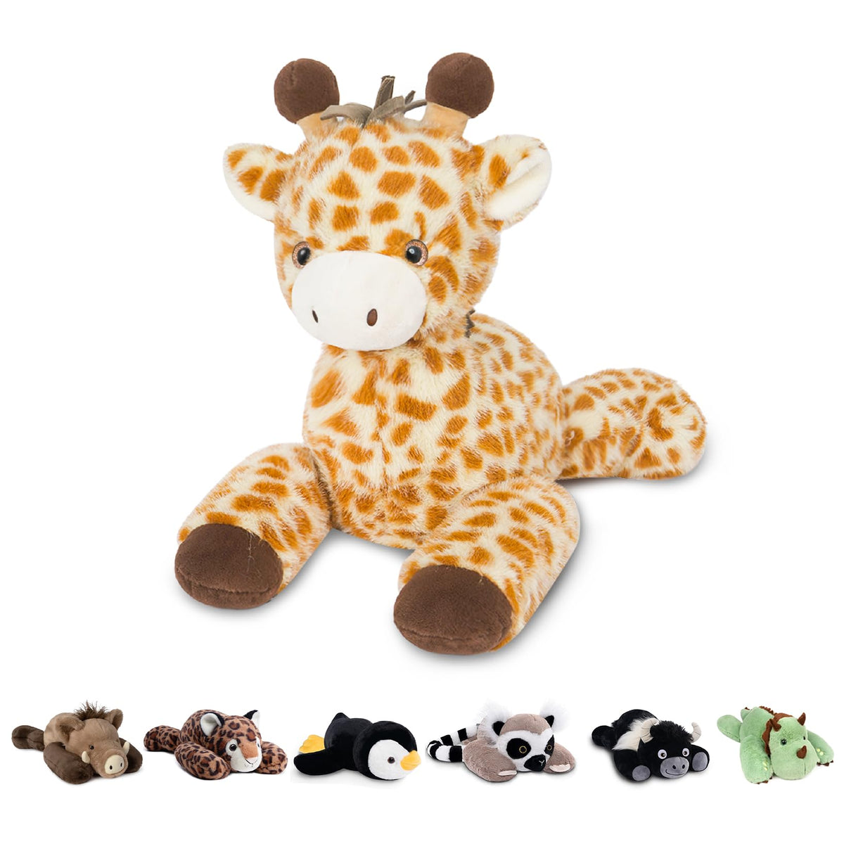 Niuniu Daddy weighted giraffe belly beads create soothing pressure for relaxed calm during nap time.