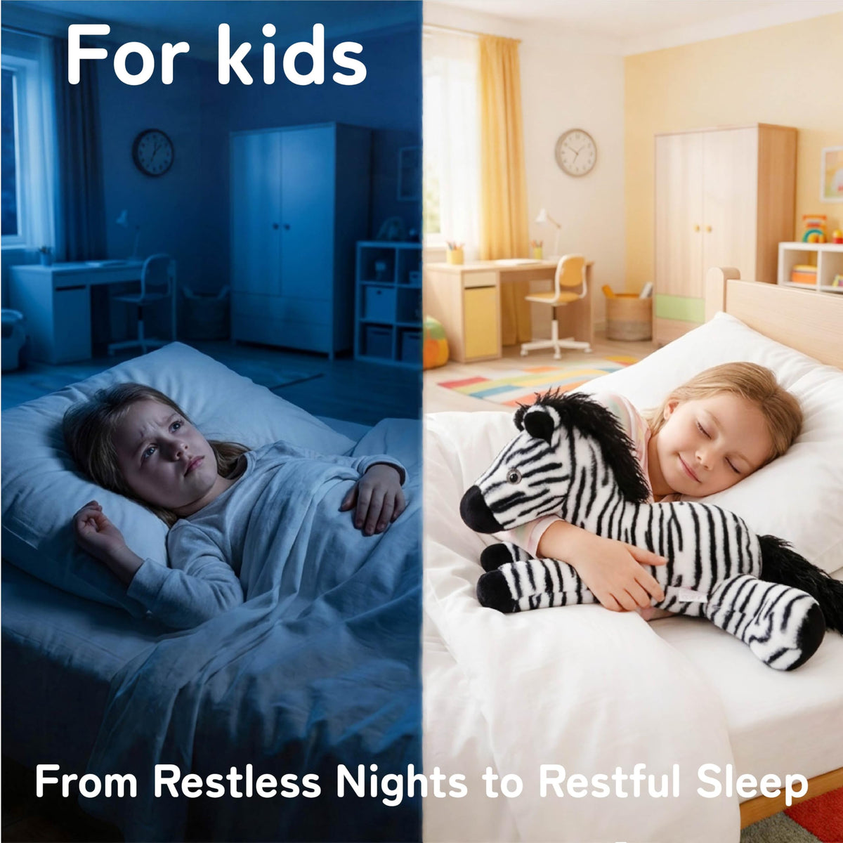 Niuniu Daddy weighted zebra plush uses safe materials for all ages.