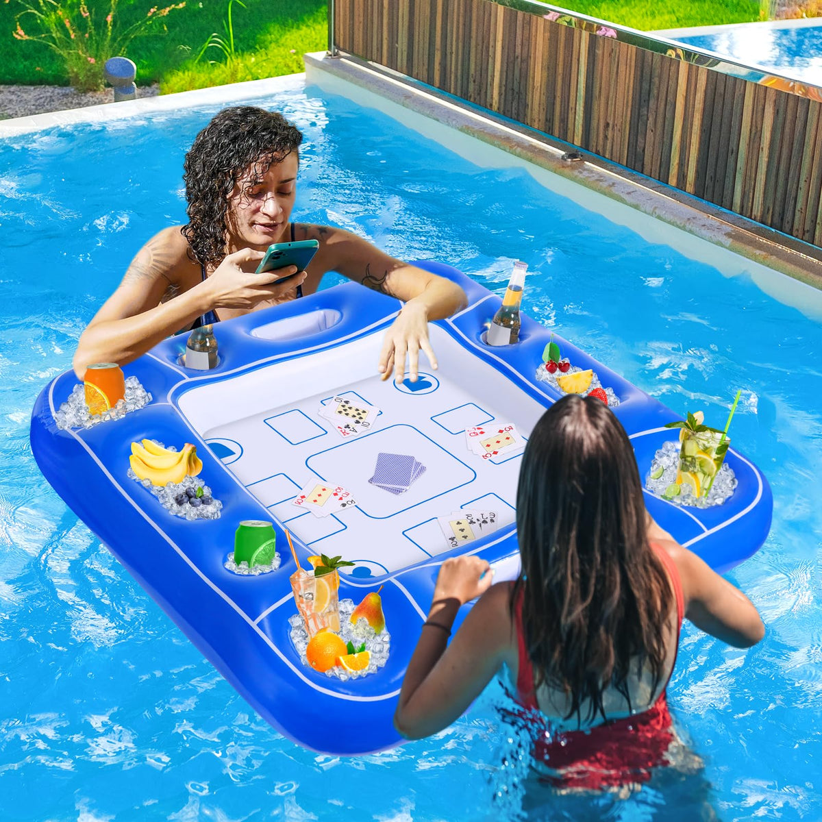 Niuyhe floating drink holder keeps beverages within reach.