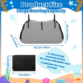 Niuyhe pool storage net with adjustable straps for fence or shelf mounting.