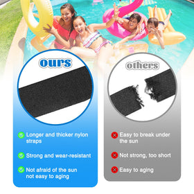 Niuyhe fence attachment clips enable versatile pool-area organization.