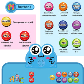 Niwoed colorful learning poster with songs and quizzes boosts memory