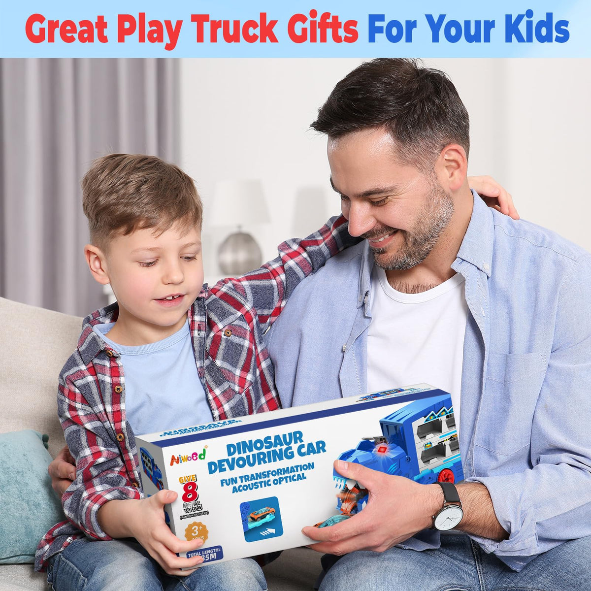 Niwoed Dinosaur Transport Truck disassembled track for extended play sessions