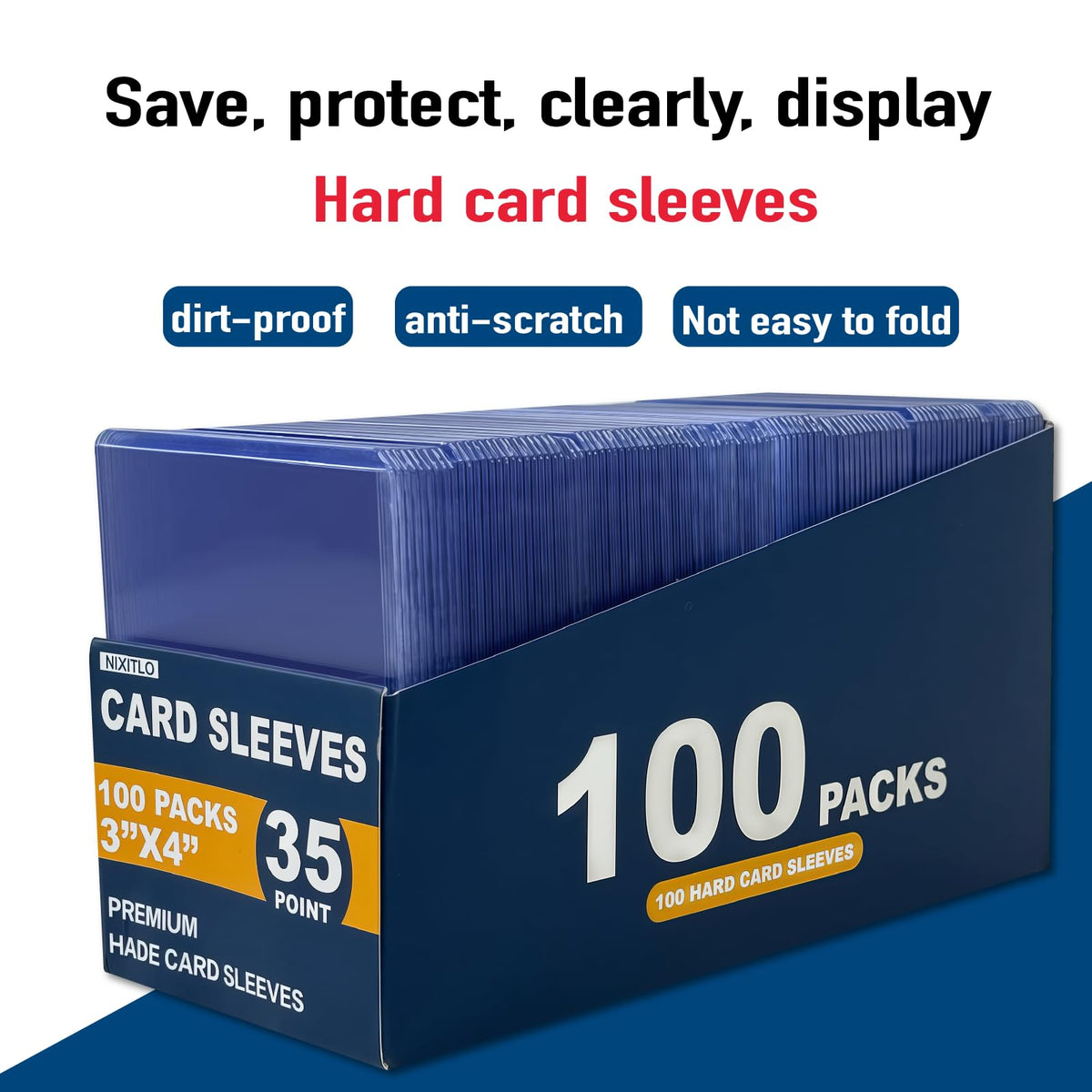 NIXITLO football top loader guards cards during handling and storage