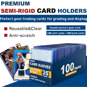 NIXITLO 800 top loaders for football cards shield inserts during transport