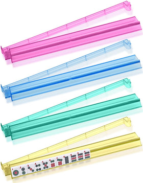 NIXRET mahjong racks with pushers in four colors for quick setup.