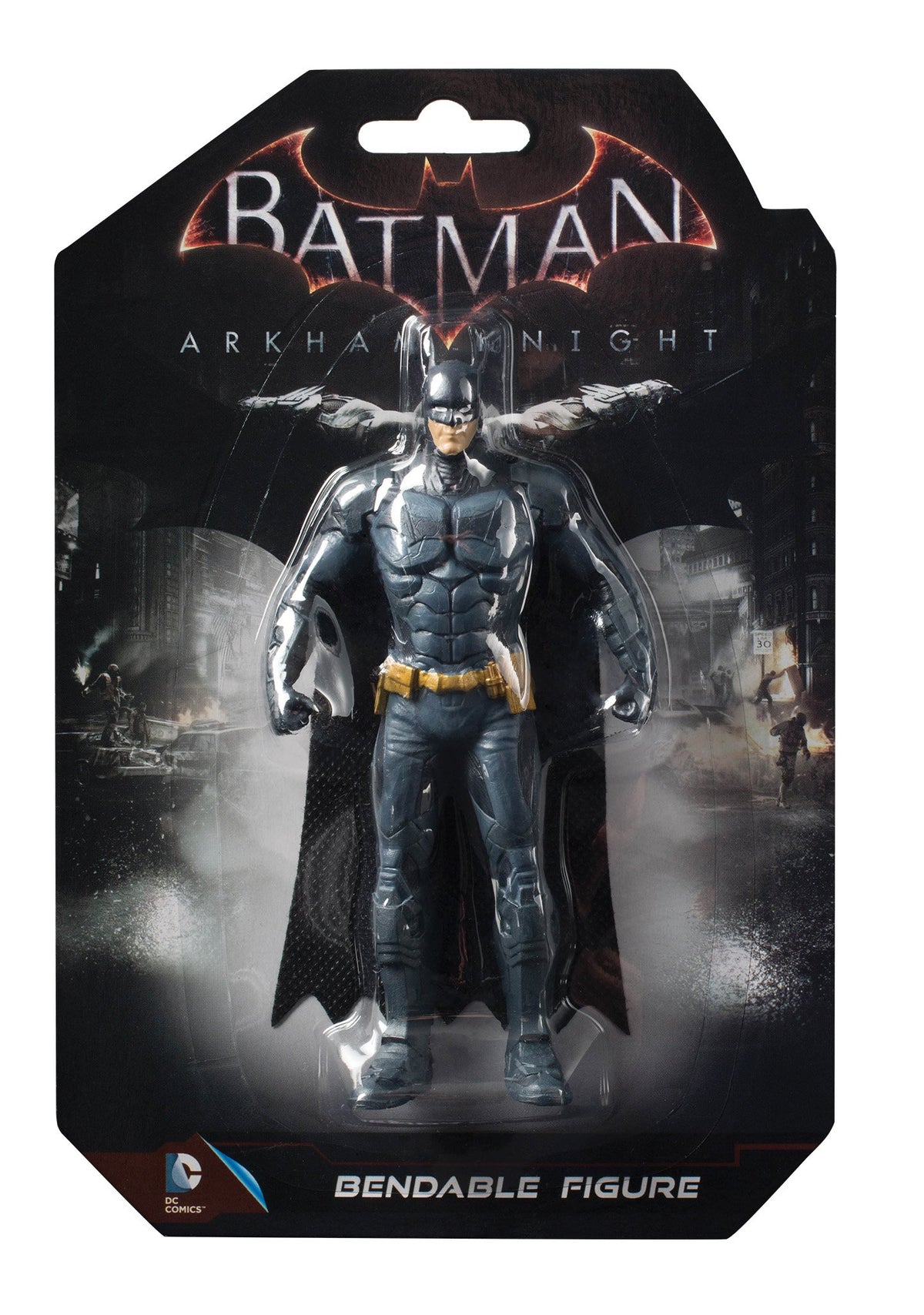 NJ Croce Arkham Knight Batman articulation enables flexible posing for play or dioramas.