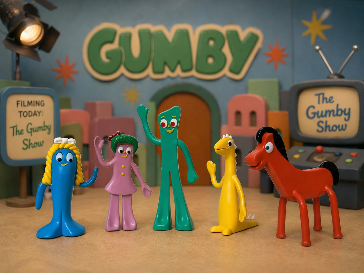 Gumby and Pokey bendable figures for imaginative play and posing