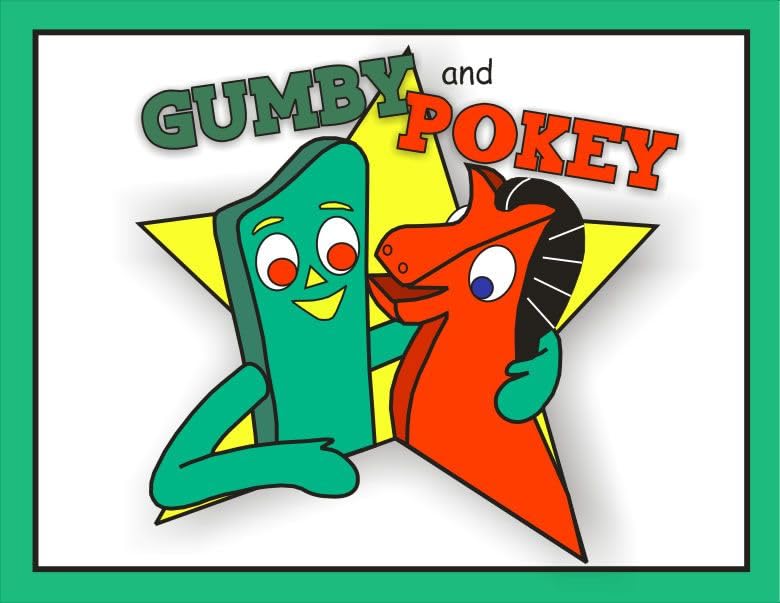 Gumby Pokey animation memorabilia on a shelf display by NJ Croce.