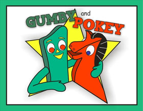 Gumby Pokey animation memorabilia on a shelf display by NJ Croce.