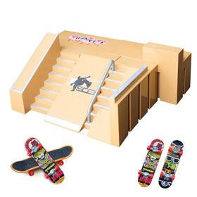 NJYW 8-in-1 fingerboard skate park kit, full set for creative play and dexterity.