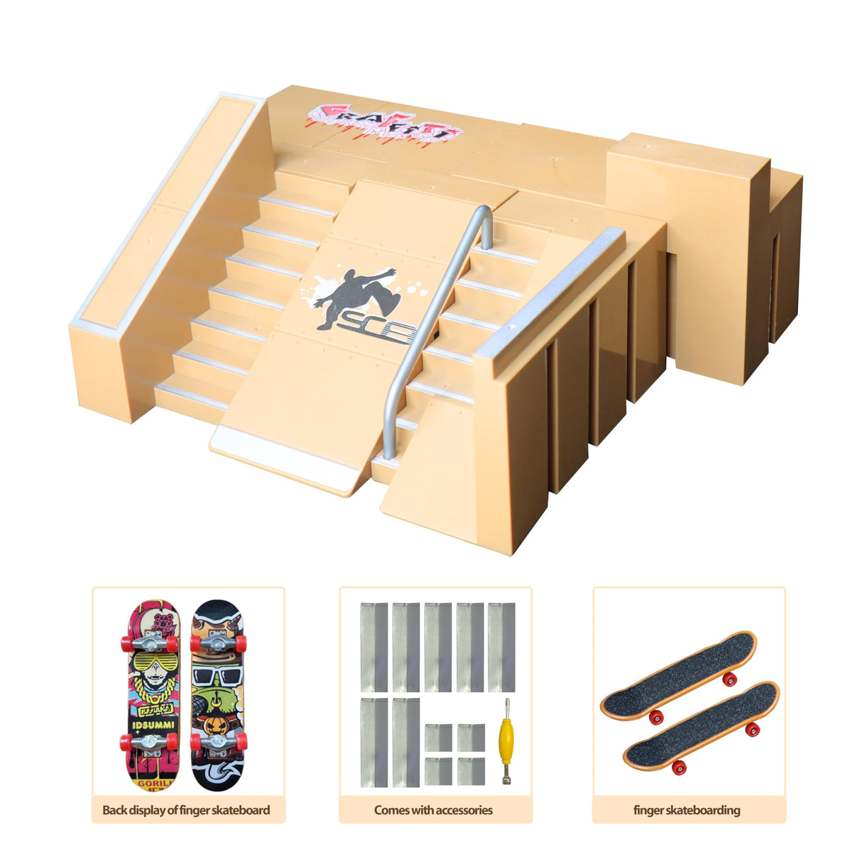NJYW two mini fingerboards for instant tricks and practice.