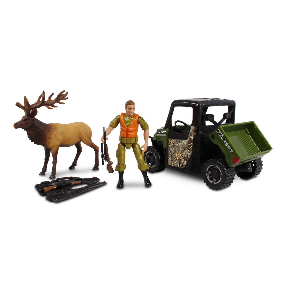 NKOK 1:18 Realtree Polaris Ranger UTV with camo for immersive pretend adventure.