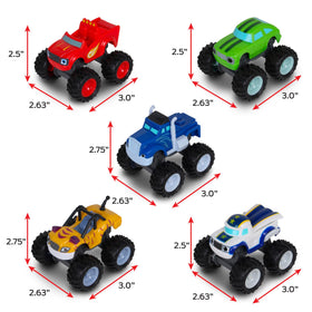 NKOK Blaze Pickle Crusher Stripes Darington 5-pack visuals highlighting durability and imaginative play