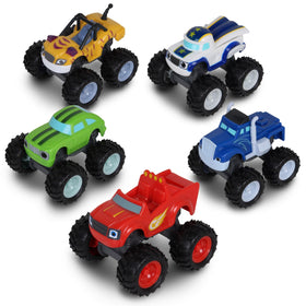 NKOK Blaze Monster Machines free-wheel trucks with grippy tires for STEM play