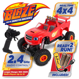 NKOK Blaze Monster Machines 4x4 rear view highlights suspension and grip